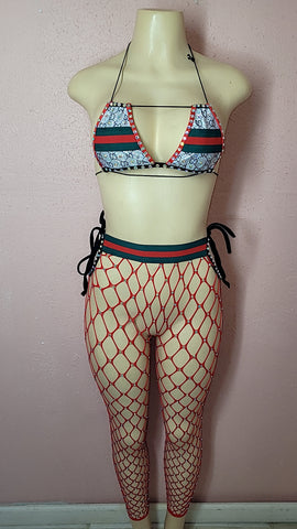 Two piece fishnet