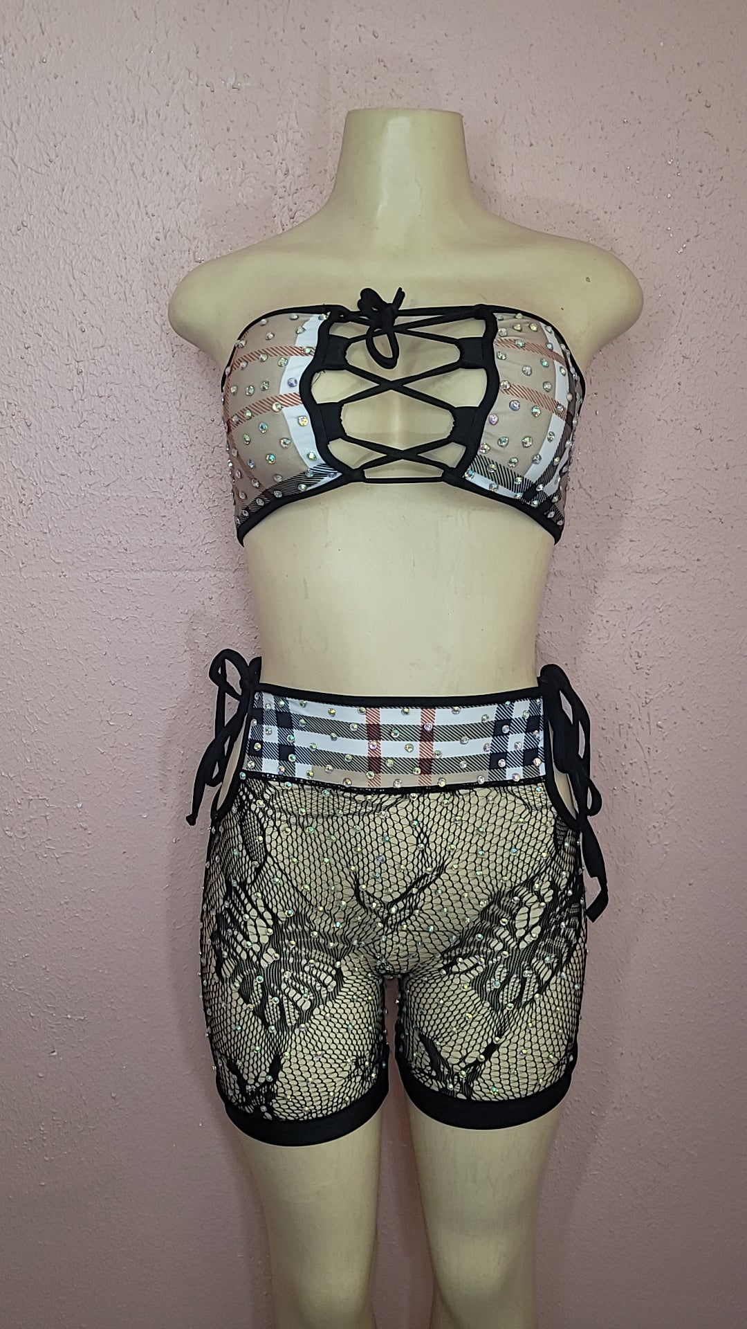 Two piece fishnet
