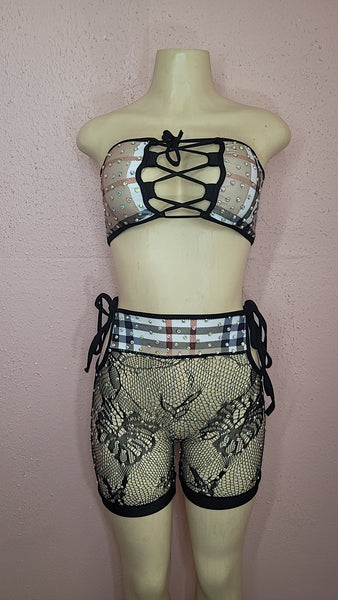 Two piece fishnet