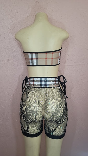 Two piece fishnet